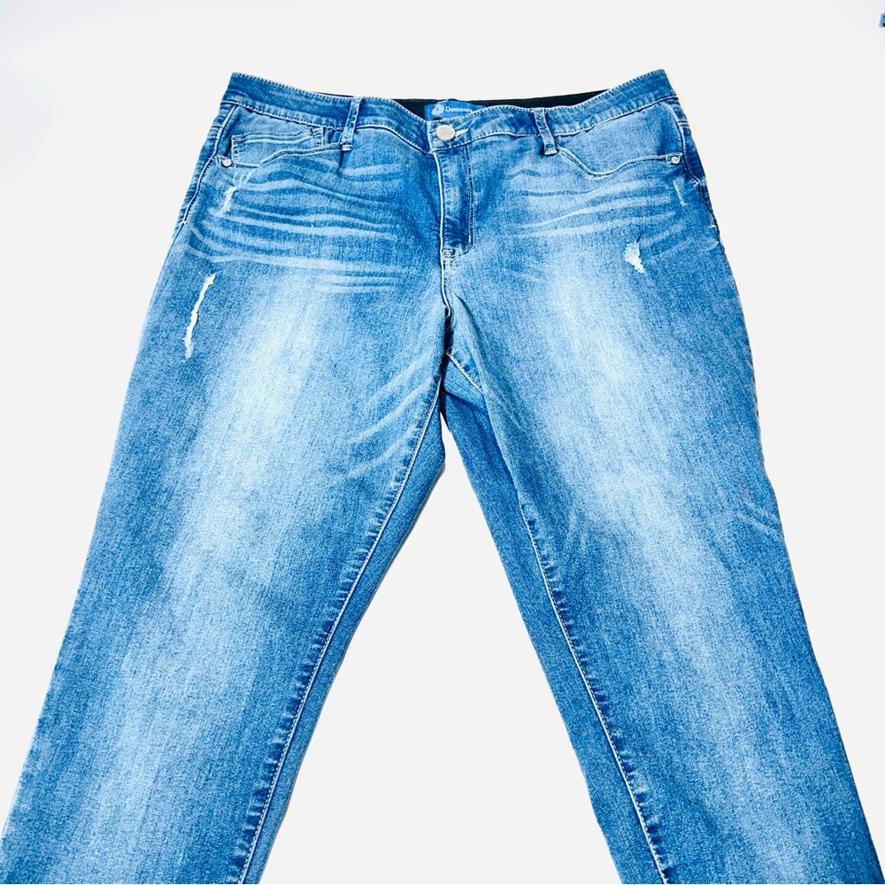 Democracy jeans Ab Solution skinny jeans distressed stretchy women Size 18 - Picture 5 of 14